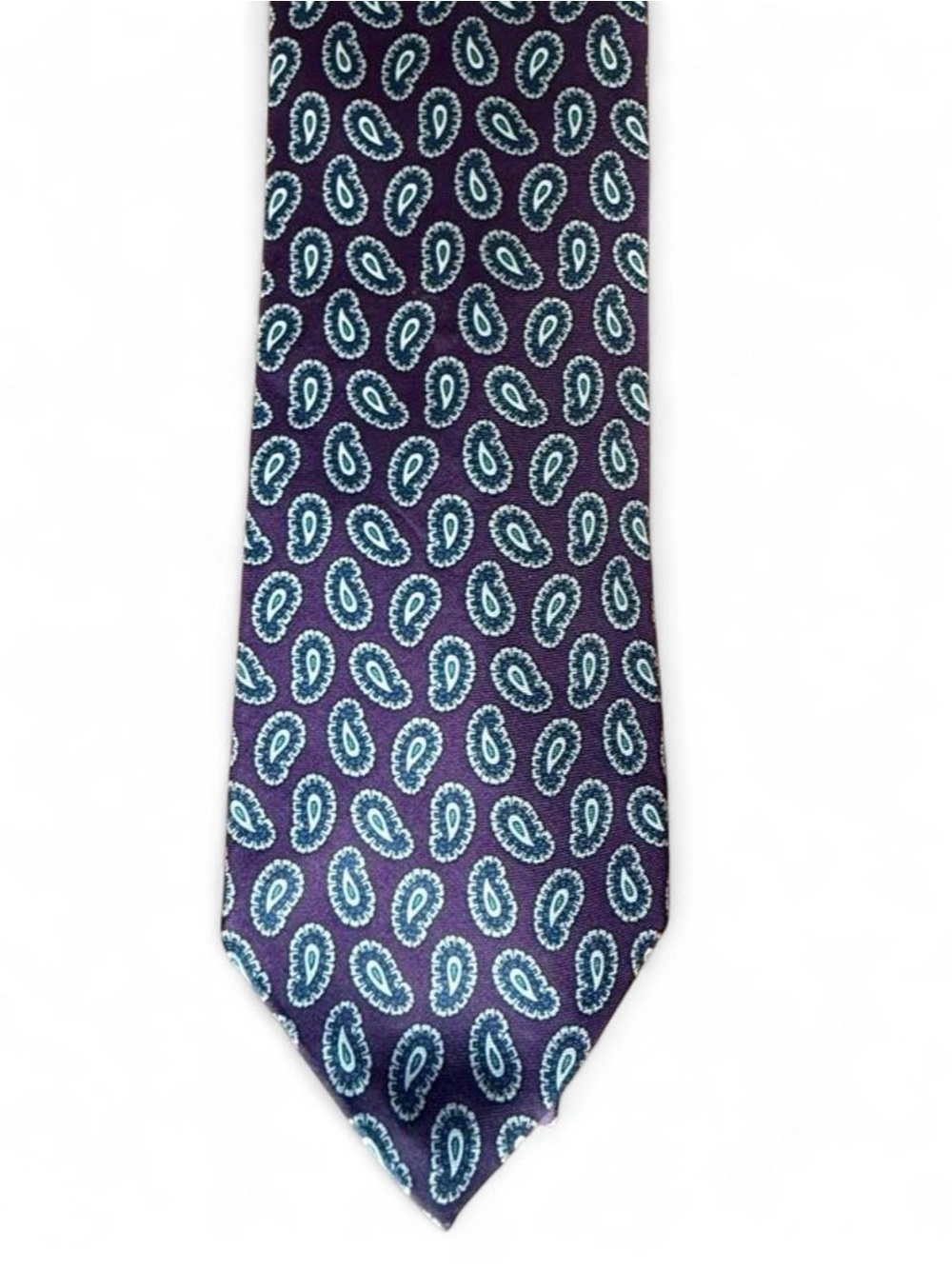 1980s Christian Dior Silk Maroon Paisley Men's Tie